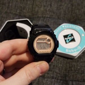 Casio Baby-G Shock watch Black & Rose Gold